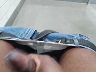 PUBLIC RESTROOM STROKE & CUM