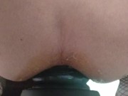 アナルに異形ディルド　高速ピストン　ワセリン 9/16