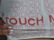 Naughty latina girl plays with her tits   CrazyHappyCouple