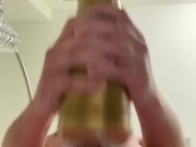 Below POV of a Fleshlight Creampie 