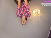 Gigantic girl shows her stinky dirty socks, sweaty Adidas shoes also her insoles sweaty feet 2/16