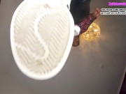 Gigantic girl shows her stinky dirty socks, sweaty Adidas shoes also her insoles sweaty feet 3/16