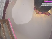 Gigantic girl shows her stinky dirty socks, sweaty Adidas shoes also her insoles sweaty feet 7/16