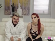 CUCKOLD dude. Piikara's boyfriend watches her being drilled! 6/16