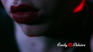 Second Skin -TS in leather catsuit high heels cinematic trailer artistic synthwave Emily Adaire red