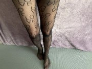 In pantyhose twists the ass! 9/16