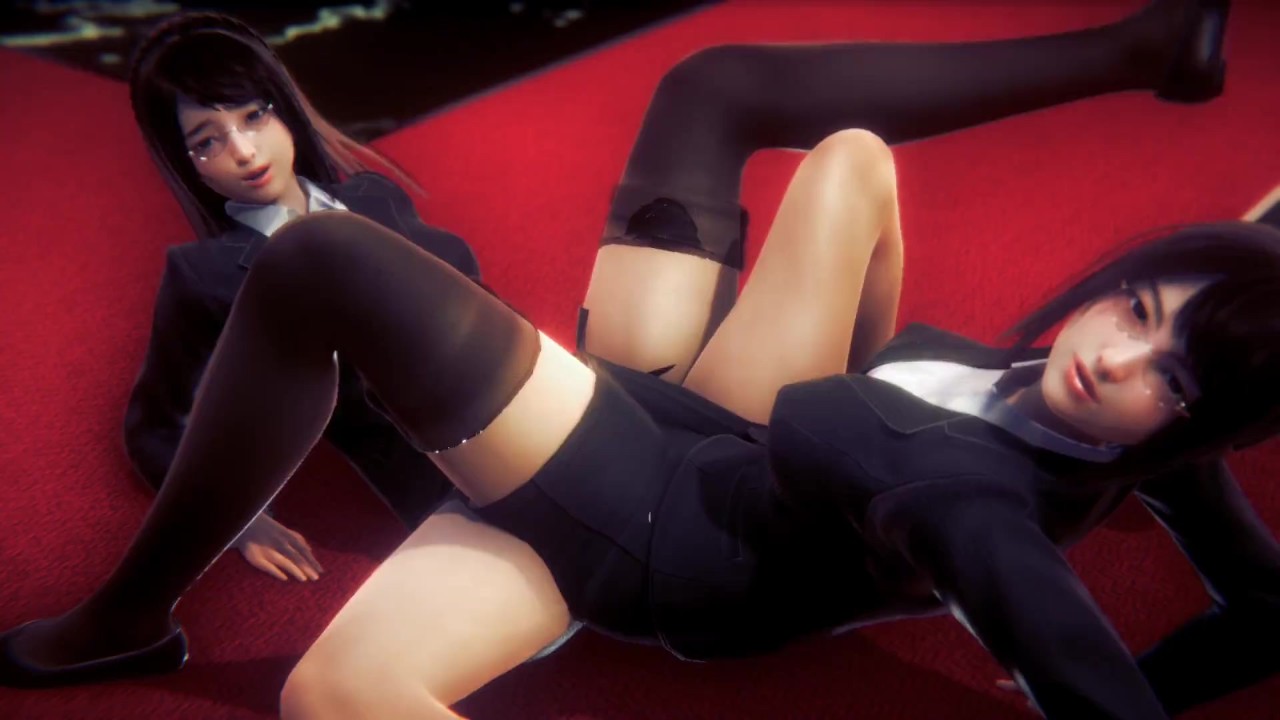 ciseaux lesbiennes au bureau loby avec uniforme - RedTube