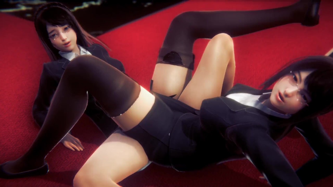 ciseaux lesbiennes au bureau loby avec uniforme - RedTube