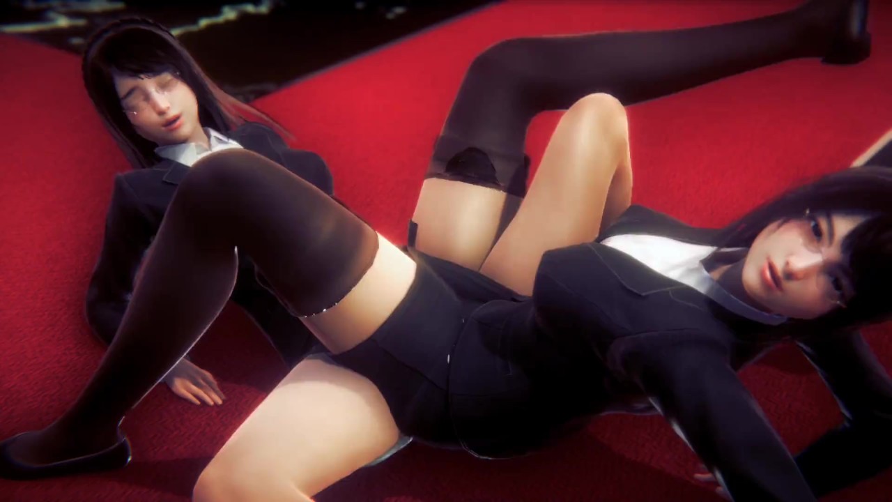 ciseaux lesbiennes au bureau loby avec uniforme - RedTube
