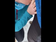 Risky public nature blowjob on the middle of walking trail