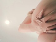 Sexy oily natural boobs and naked ass selfie video teasing 14/16