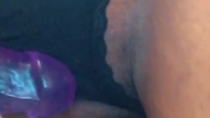 dildo rubbing on my wet clit 