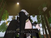 White Hair Strapped Hentai Babe Robe Doms and Steps on You Thigh High Strips Down POV Lap Dance 8/16