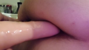 Solo male with a dildo 
