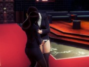 office uniform lesbian secretary rubbing pussy in loby