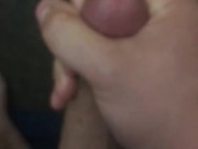 Stroking my cock 
