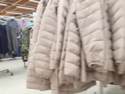 Diaper Girl Pees her Pull Up while Shopping Panties