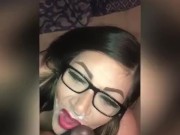 Step brother face fucks step sister and cums all over her face (snippet from new vid)
