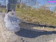 Part2 Fila Destrudor Shoeplay Nylon feet and Crush Trample Trailer Sneaker girl Feet 14/16