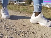 Part2 Fila Destrudor Shoeplay Nylon feet and Crush Trample Trailer Sneaker girl Feet 16/16
