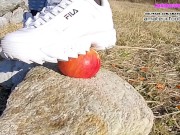 Part2 Fila Destrudor Shoeplay Nylon feet and Crush Trample Trailer Sneaker girl Feet 6/16