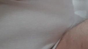 Shemale masturbates in bath with huge cumshot and playing with own cum🍆💥💦👅