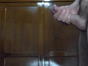 I jerk off watching porn and I end up with a huge cumshot