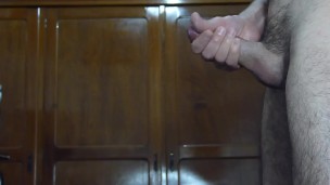 I jerk off watching porn and I end up with a huge cumshot