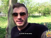 HORNY MILF SLUT CAN'T WAIT TO GET DICK SO SHE FUCKS HIM OUTSIDE 1/16