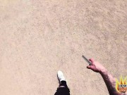 HORNY MILF SLUT CAN'T WAIT TO GET DICK SO SHE FUCKS HIM OUTSIDE 2/16