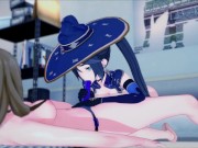 Lisa fucking Mona with a strapon - Genshin Impact Hentai. 7/16