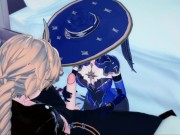 Mona loves sucking dick, gets fucked afterwards. Genshin Impact Hentai. 1/16