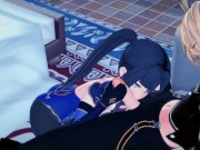 Mona loves sucking dick, gets fucked afterwards. Genshin Impact Hentai. 4/16
