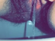 Hairy Pussy Pees in Toilet 12/16