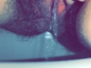 Hairy Pussy Pees in Toilet 15/16