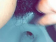 Hairy Pussy Pees in Toilet 3/16