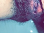 Hairy Pussy Pees in Toilet 4/16