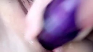 Cums on big toy 