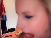 I fucked a fan and let him creampie me with no birth control after sucking his cock 9/16