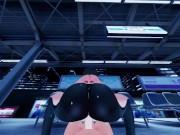 POV fucking Roboco in the subway, missionary creampie - Hentai. 10/16