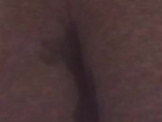 Desperate ebony girl piss grey leggings (pee compilation))