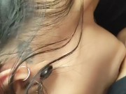 Getting fisted then deepthroating his cock