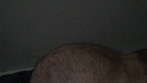 pregnant man with hairy belly in labor.