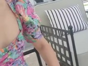 Showing pussy at the pool 3/16