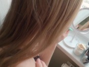  готовилась на свидание ,но я ее не пустил и заставил мне отсосать 2/16