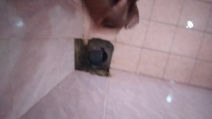 HandJob in Bathroom Shower