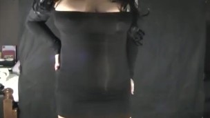 Black sheer dress