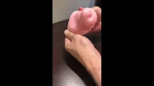Trying on condoms #1