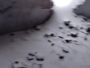 Трахнул подругу в заброшенном здании и кончил на нее 1/16