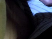 Играю с сосками в машине, мастурбирую и кончаю на парковке 7/16